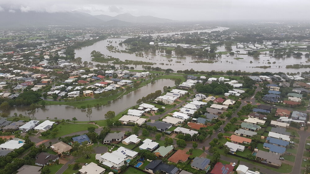 Idalia, Rosslea, aerial photograph during floods, 2019. 