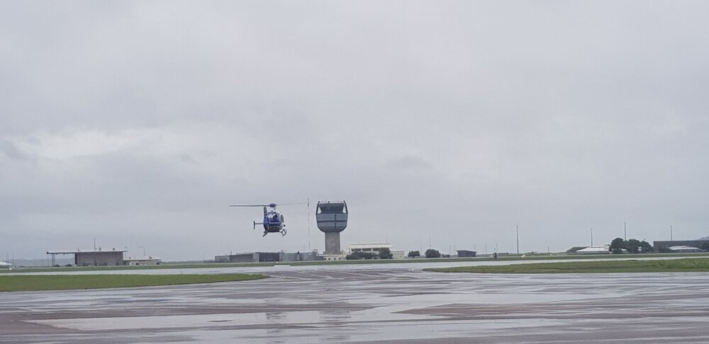 Airport, Garbutt, aerial photograph during floods, 2019. 