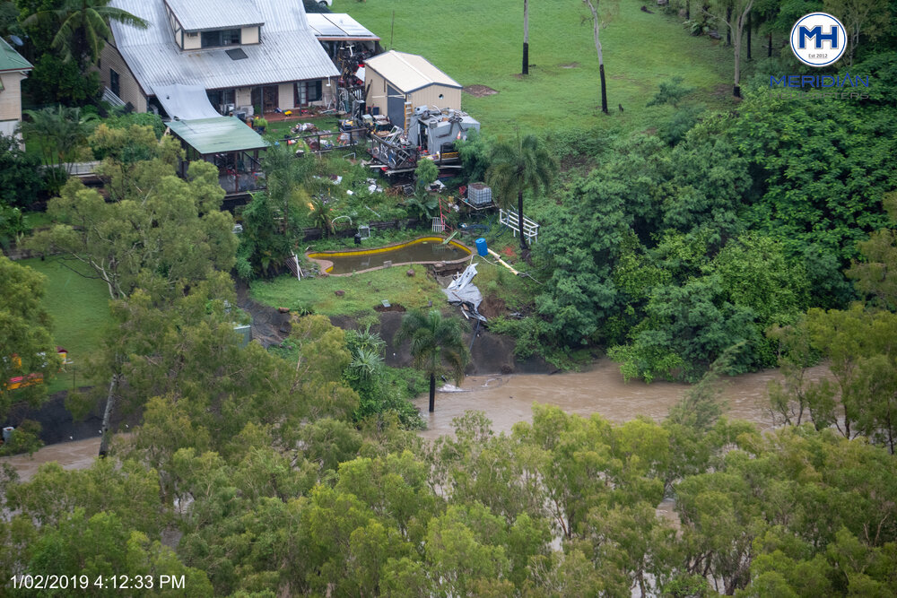 Kelso, aerial photograph during floods, 2019. 