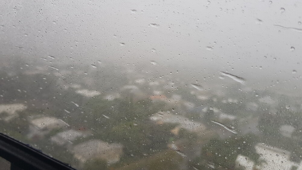 Railway Estate - Eighth Street, aerial photograph during floods, 2019. 