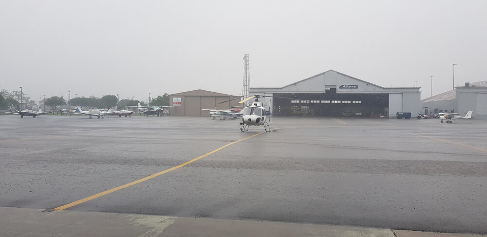 Townsville Airport, aerial photograph during floods, 2019. 