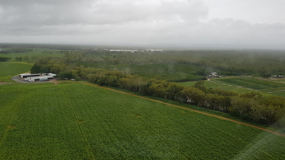 Woodstock Giru Road (19&deg;36'28.6"S 146&deg;54'46.7"E), aerial photograph during floods, 2019. 