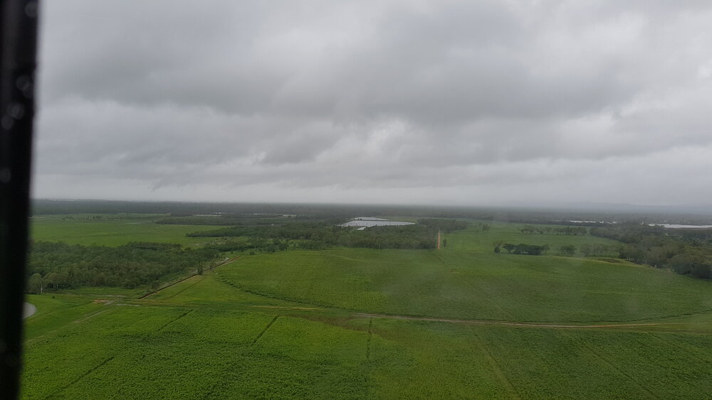 Woodstock Giru Road (19&deg;36'28.6"S 146&deg;54'46.7"E), aerial photograph during floods, 2019. 
