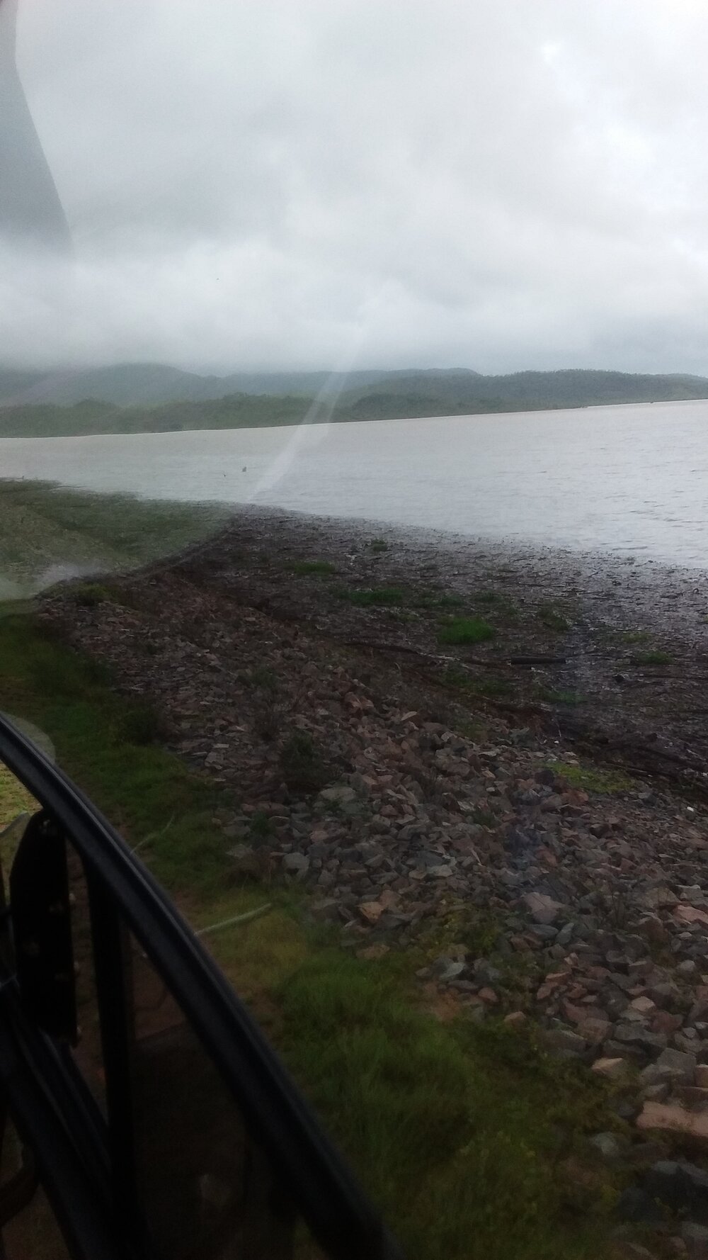 Flinders Highway Woodstock facing back to Ross River Dam, aerial photograph during floods, 2019. 