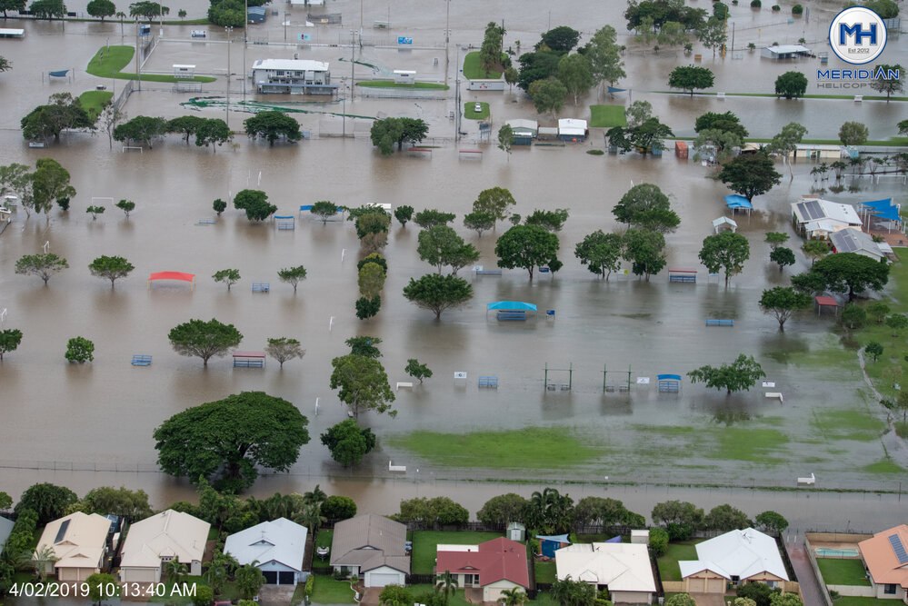 Idalia, aerial photograph during floods, 2019. 