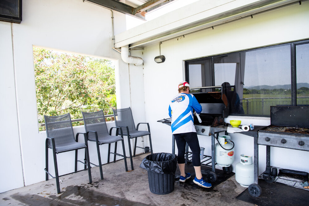 Hermit Park AFL Club volunteer cleaning BBQ, Hermit Park, 2019