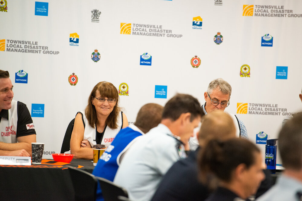 Mayor Jenny Hill  and Cr Kurt Rehbein, Disaster Committee Meeting, 2019.