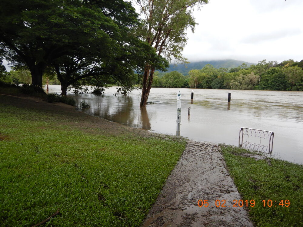 Rossiter Park under flood waters, 2019 .