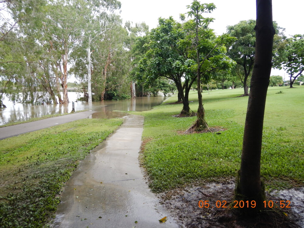 Rossiter Park under flood waters, 2019 .