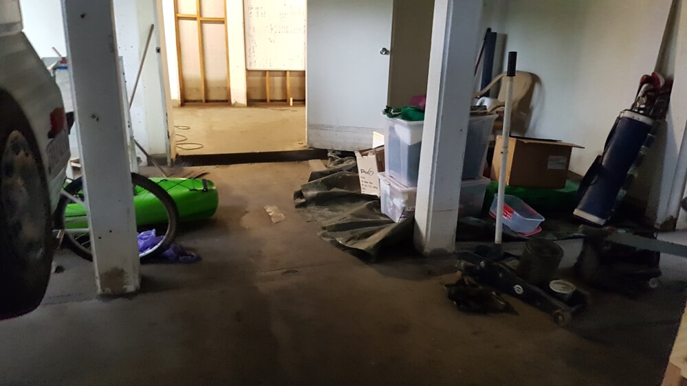 Strip out of flood effected home, 2019. 