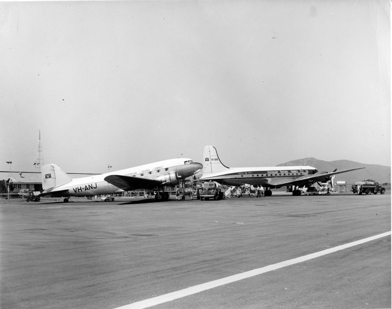 Two ANA planes at the Townsville airport, Garbutt. 