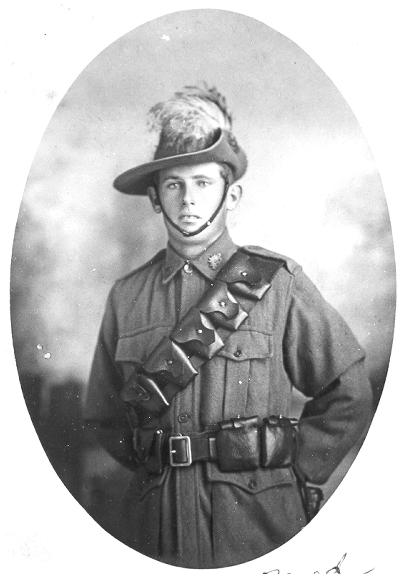 Ned Buckby in uniform, 1918