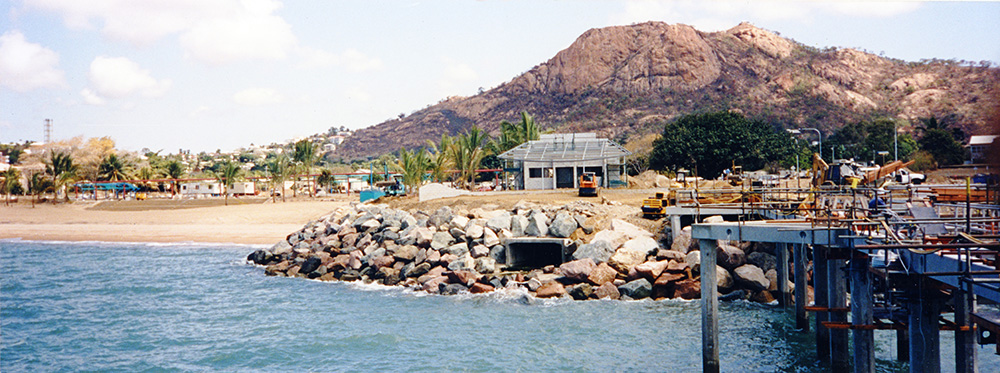 Work in progress during the Strand redevelopment, Townsville, 1999