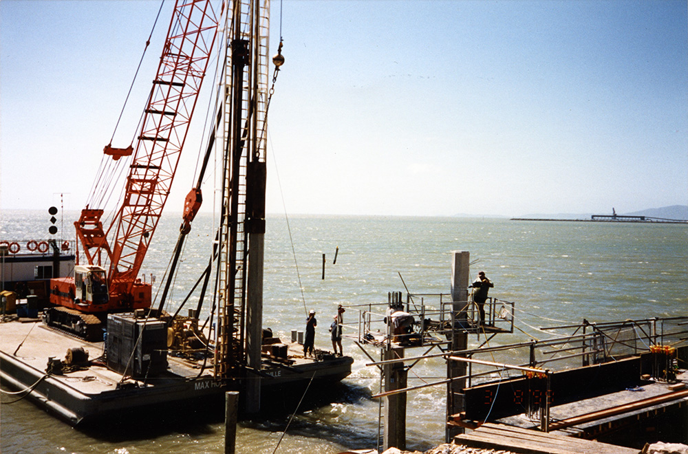 Work in progress during the Strand redevelopment, Townsville, 3 August 1999