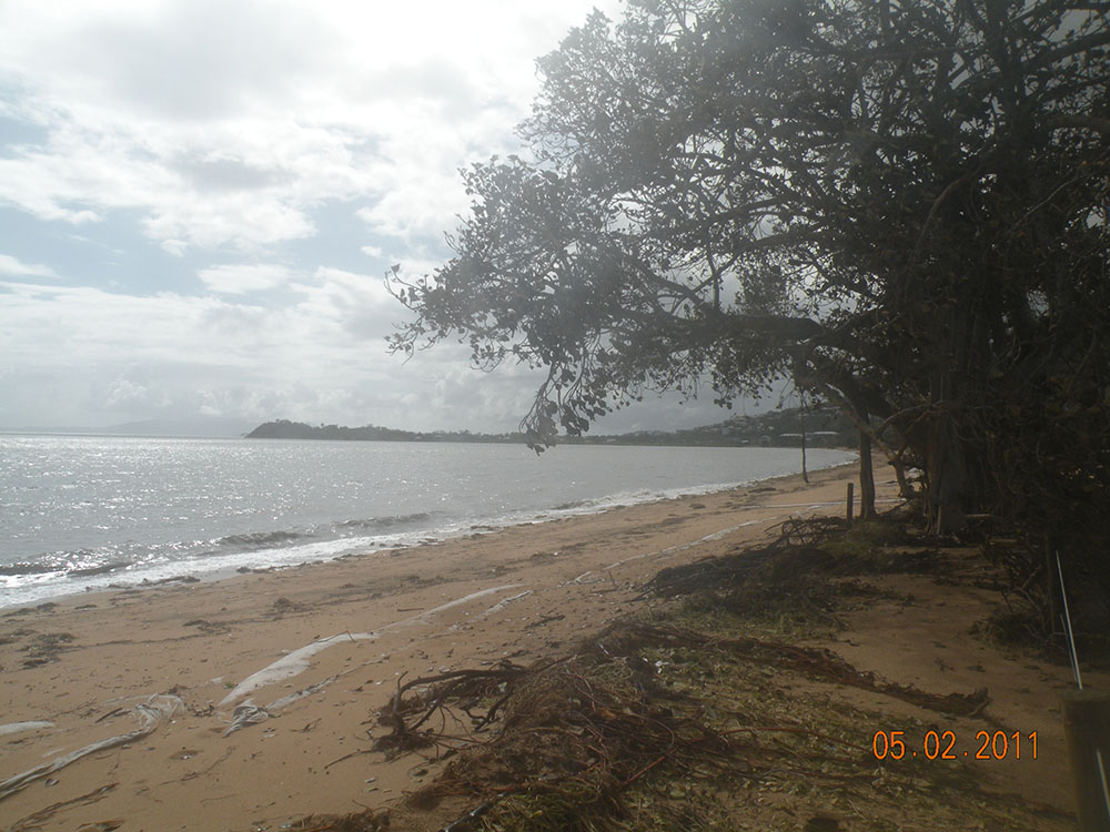 Pallarenda beach in the aftermath of Cyclone Yasi, Townsville, 5th February 2011