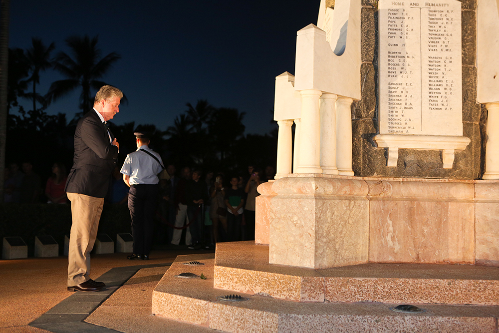 ANZAC Day commemoration at the Cenotaph, the Strand, Townsville, 25 April 2013