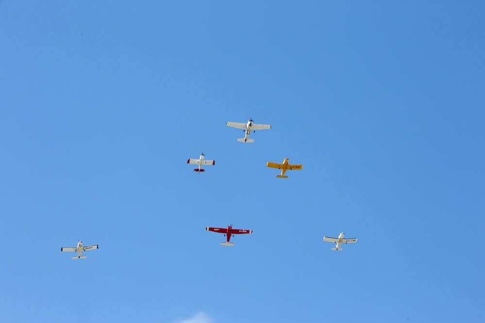 Flyover at the ANZAC Day parade, the Strand, Townsville, 25 April 2013