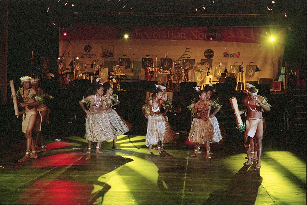 Performance at VP50 featuring Papua New Guinean people / Townsville City Council staff
