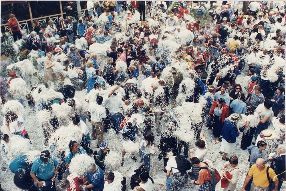 VP50 : Ticker tape celebrations, Flinders Mall, 11.05am on 15 August 1995 / Townsville City Council staff
