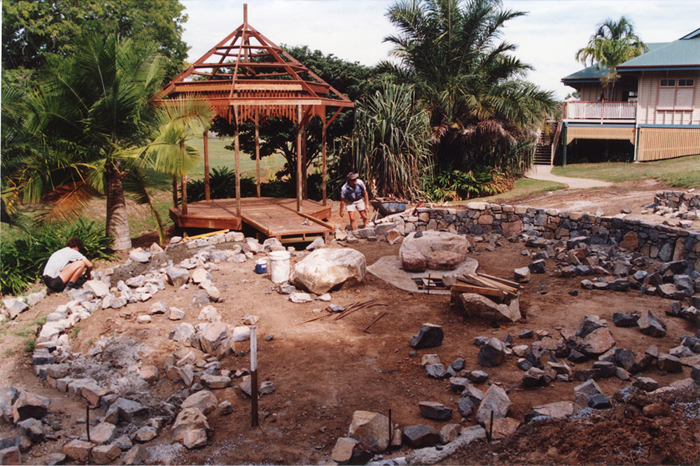 Tokuyama Garden under construction at the Townsville palmetum / Townsville City Council staff