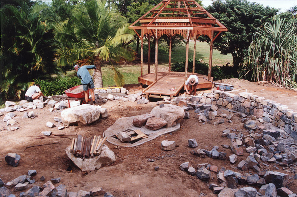 Tokuyama Garden under construction at the Townsville palmetum / Townsville City Council staff