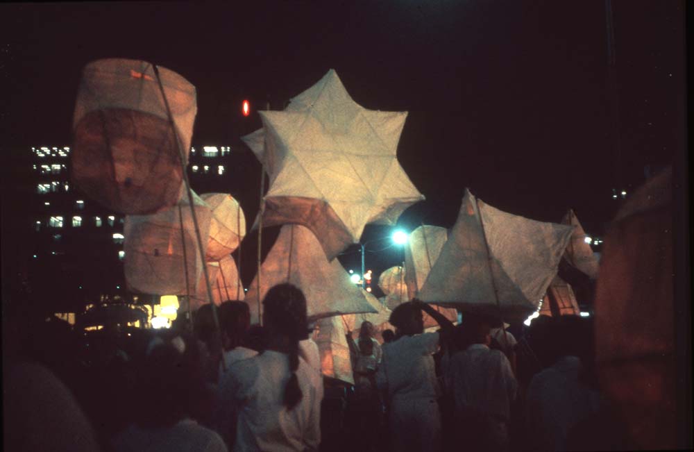 Peace lantern parade at VP50 / Townsville City Council staff