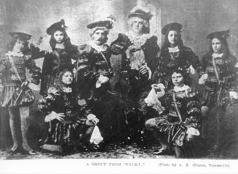 A group from the Townsville Opera Society's production of Falka, 1897. 