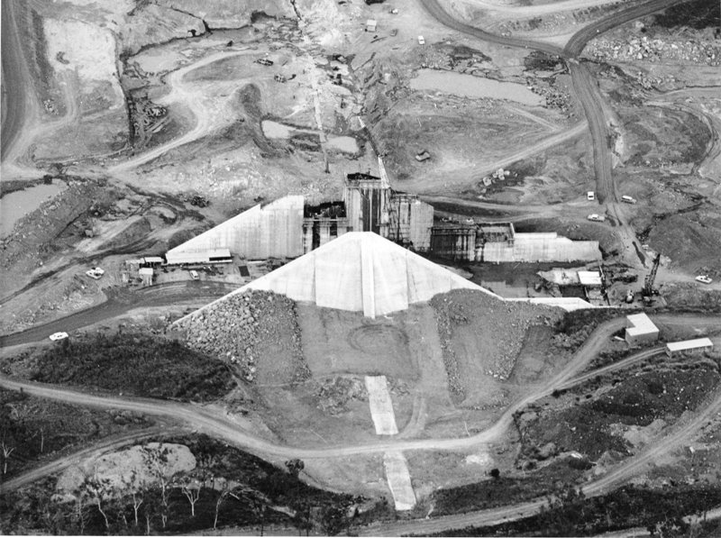 Ross River Dam under construction, Townsville, ca.1971