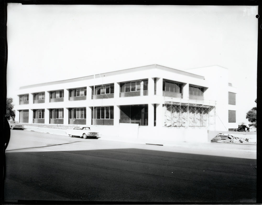 Newly completed Main Roads building, Wills Street, Townsville, 1973