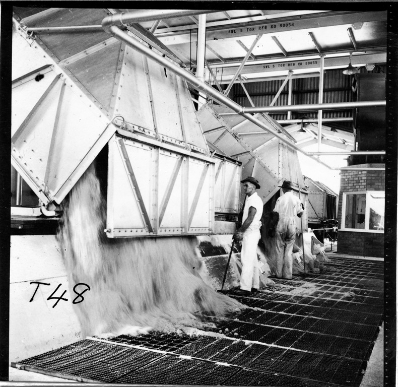 Interior view of the bulk sugar terminal, Townsville, [1963]