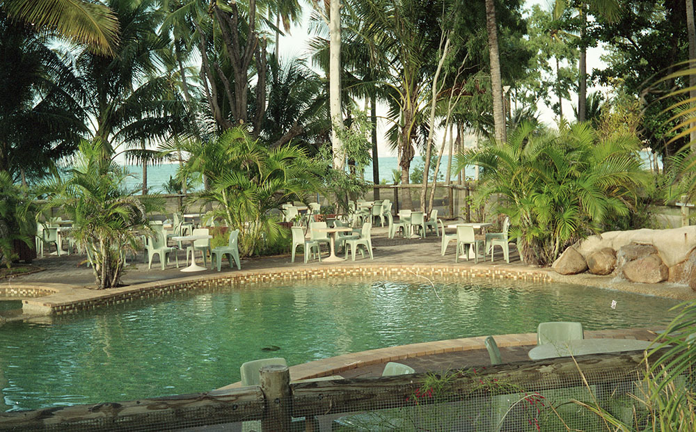 Pool area at Arcadia Holiday Resort, Magnetic Island, 1991