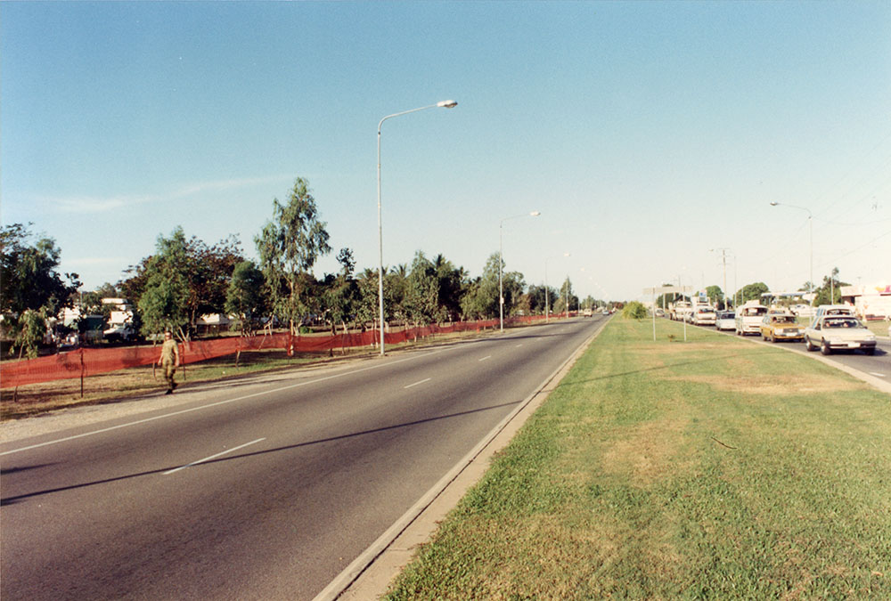 Woolcock Street, West End, Townsville, during the Townsville show, between 1980 and 2000 / Townsville City Council staff.