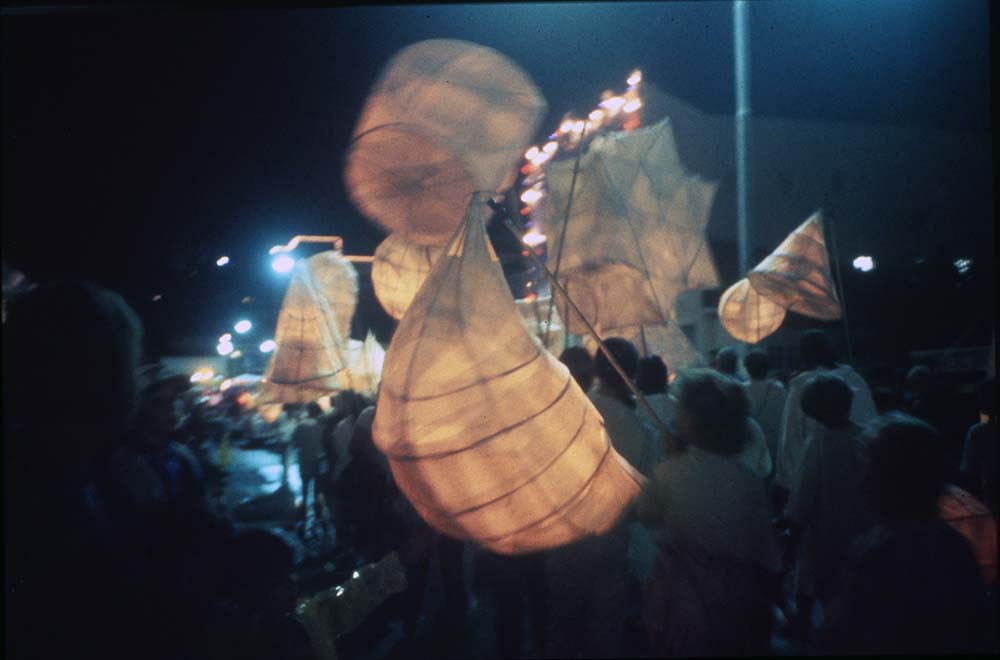 VP50 peace lantern display / Townsville City Council staff