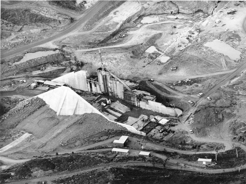Ross River Dam under construction, Townsville, ca.1971