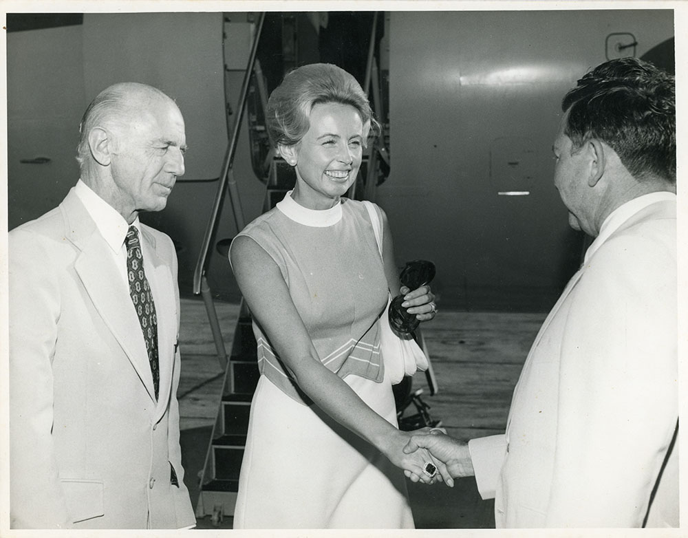 Prime Minister William McMahon and wife Sonia with Townsville Mayor, Max Hooper, 1971