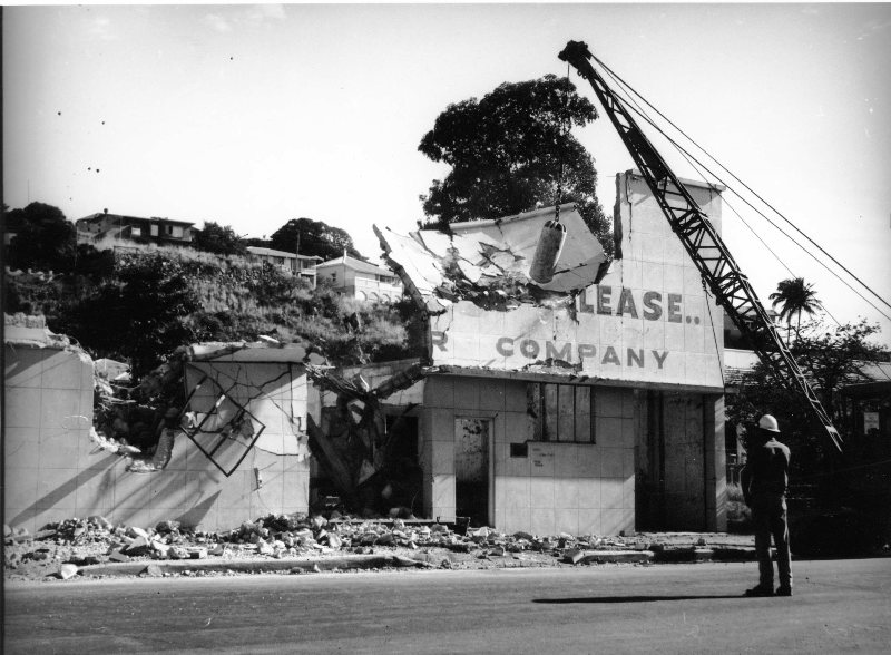 Demolition of the Innot Spa Aerated Waters building on Walker Street, Townsville. 