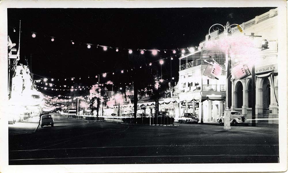 Thomas collection : Flinders Street decorated for the royal visit, Townsville 1954