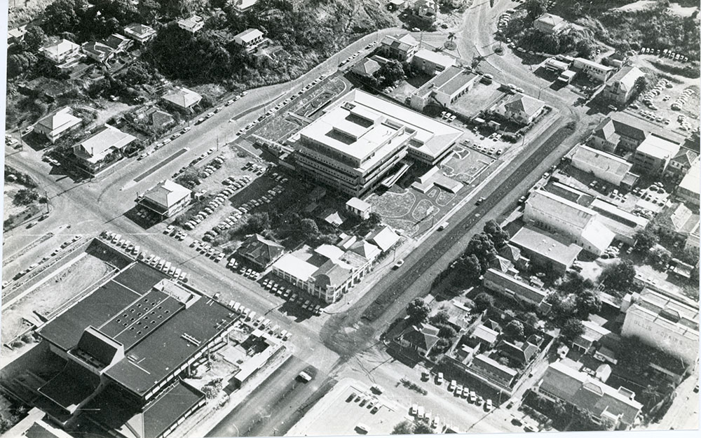 Townsville city area, aerial view, 1975