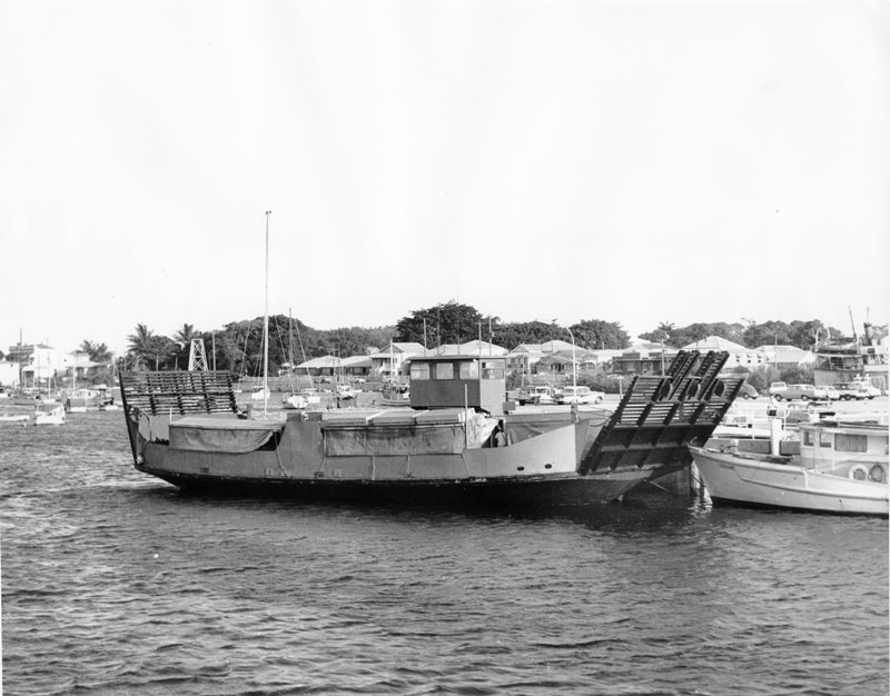 Hayles new freight barge, Townsville, 1965. 