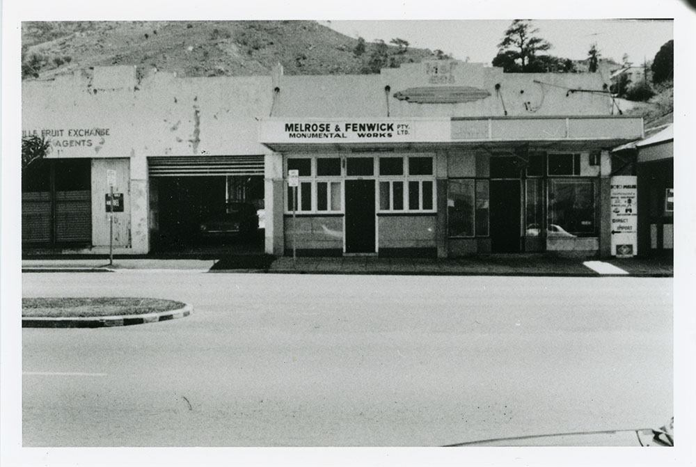 Melrose and Fenwick Pty Ltd., monumental masons, Flinders Street West, Townsville, 1975