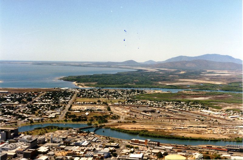 Townsville city area and South Townsville, view from Castle Hill, 1992