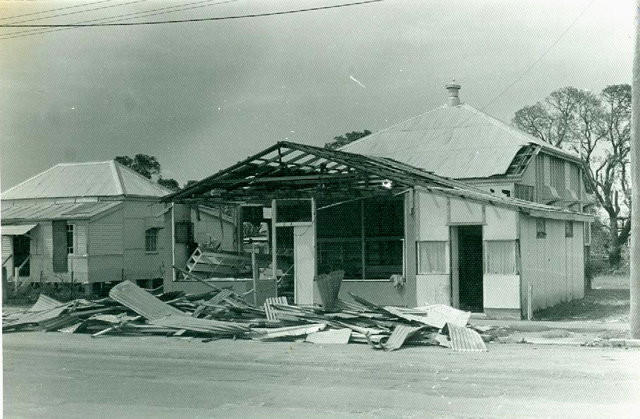 [House damaged by Cyclone Althea, Townsville, 1971] 