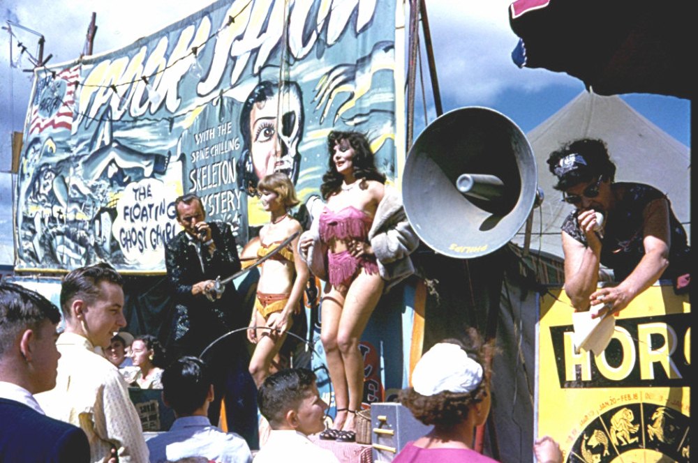 Sideshow alley, Townsville show, 1956