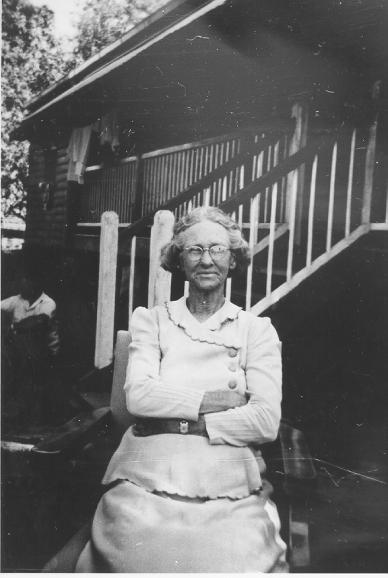 Helen Mitchell (nee Ireland) at Laudham park, 1957 