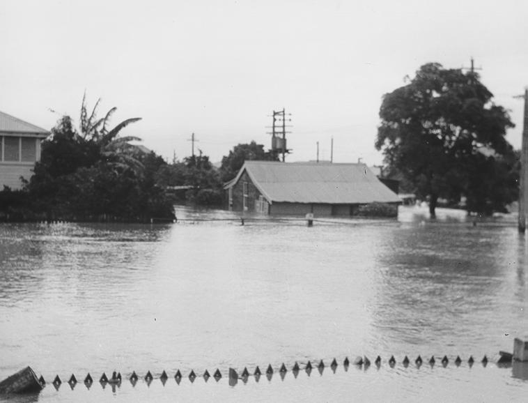 Railway Estate during floods, Townsville, 1946 Townsville City Council
