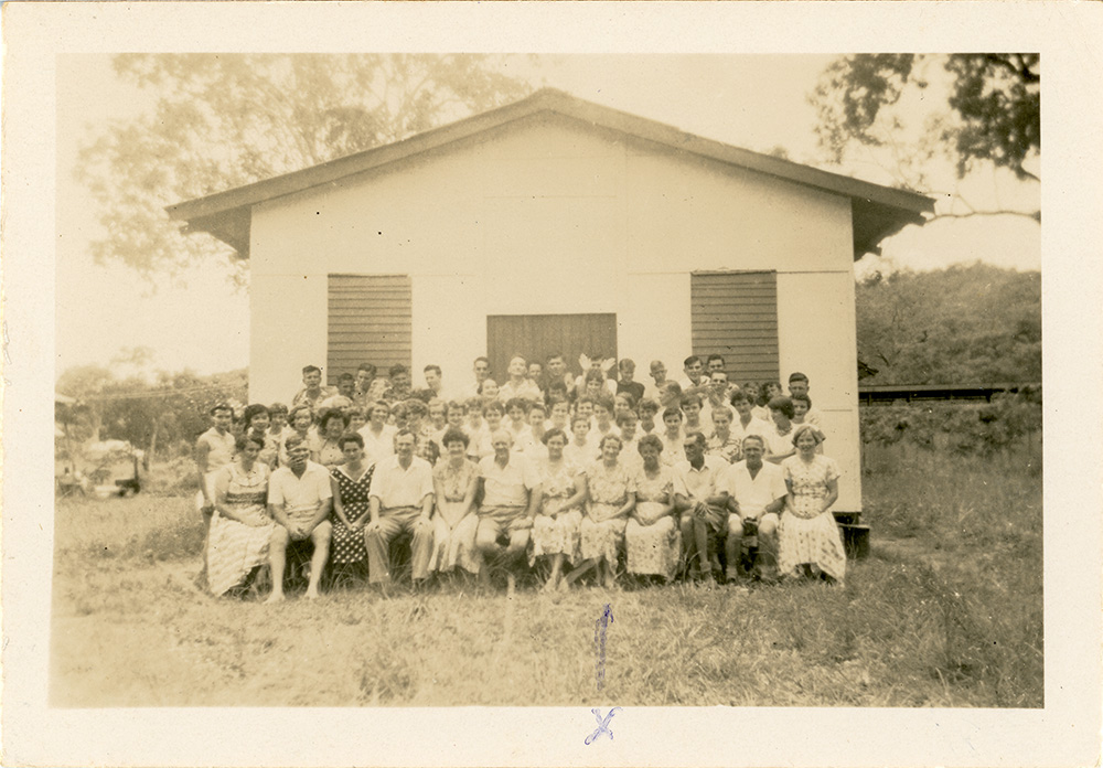 Family photograph from the Quelch Forno collection : Teacher's training camp, Nelly Bay 1956