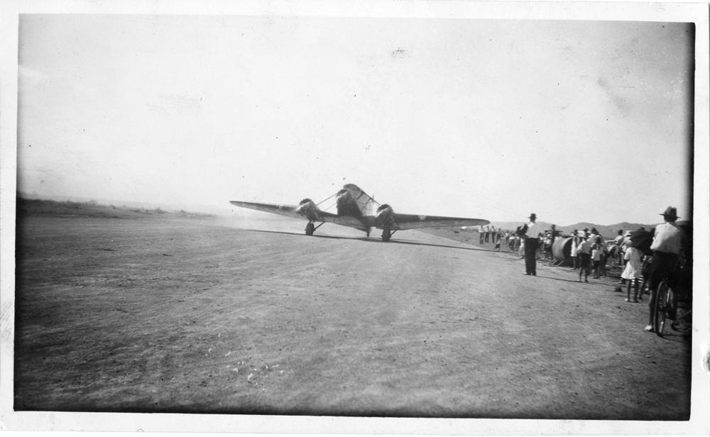 First plane to land on the new aerodrome, Garbutt, Townsville, 1 February 1939