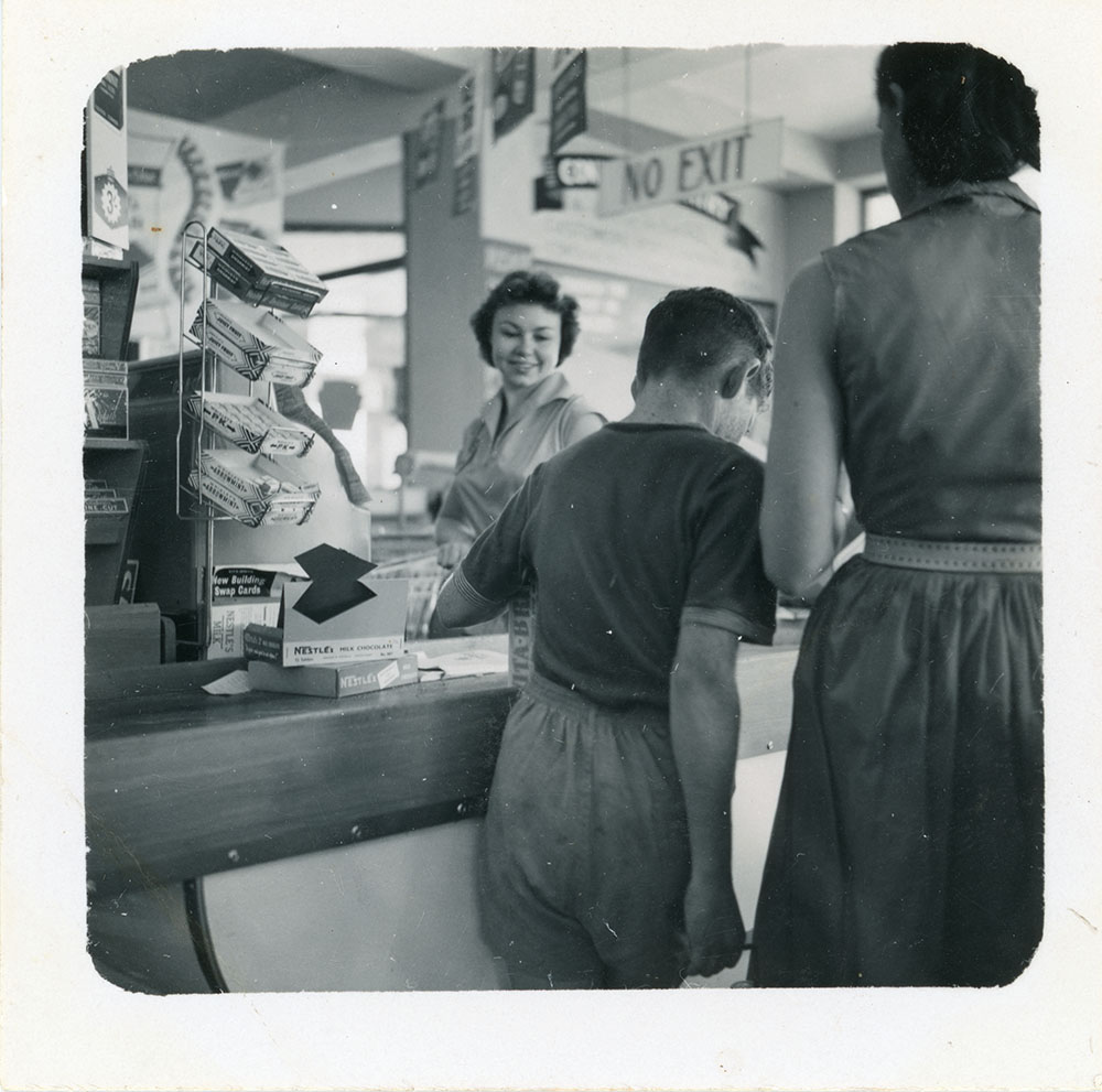 Philip Leong's staff member, Beth Rasmussen, Townsville, 1959
