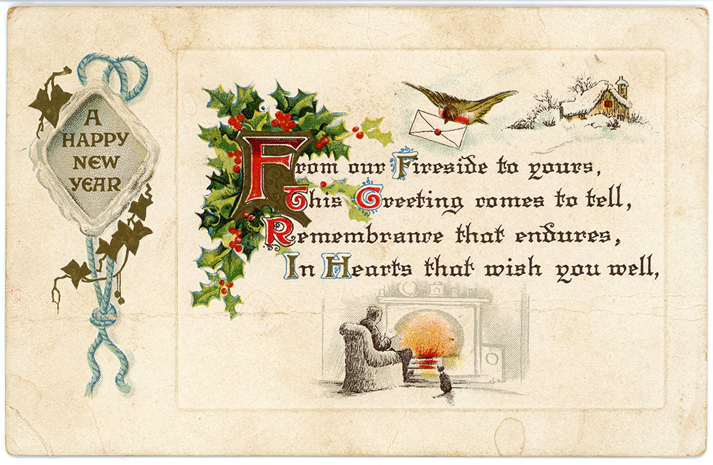 New Year greeting card from the Quelch Forno collection