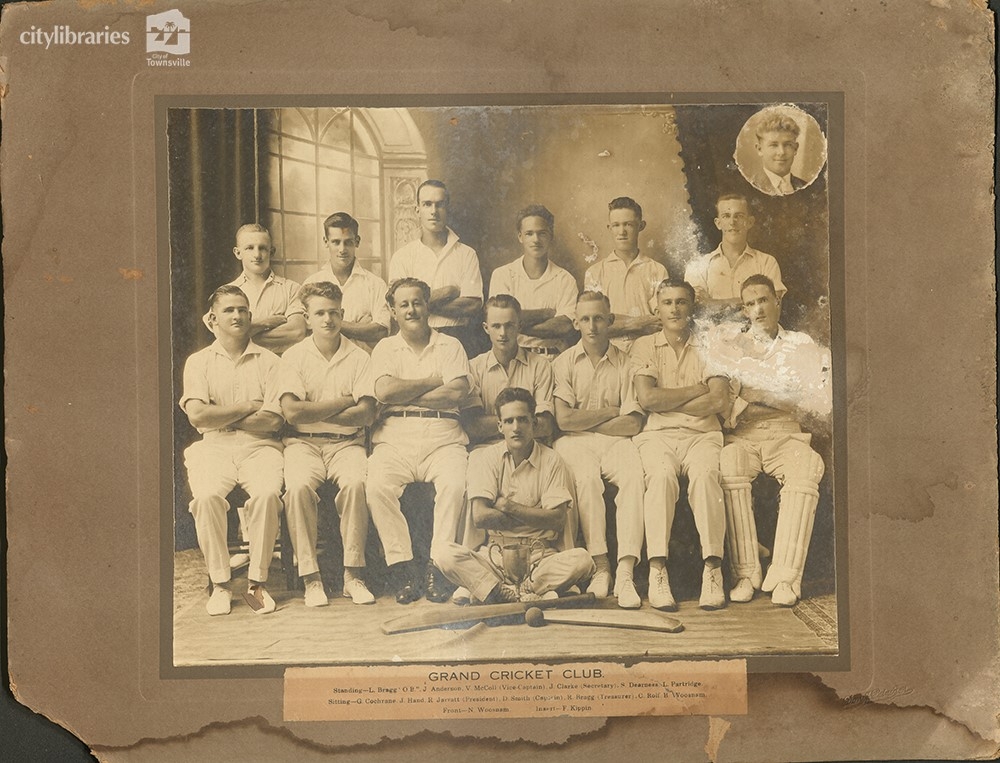 Grand Cricket Club team portrait, ca 1925